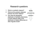 Research questions