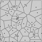 Een voorbeeld van een Voronoi diagram