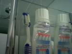 De tandenborstel van m'n badkamergenoot!